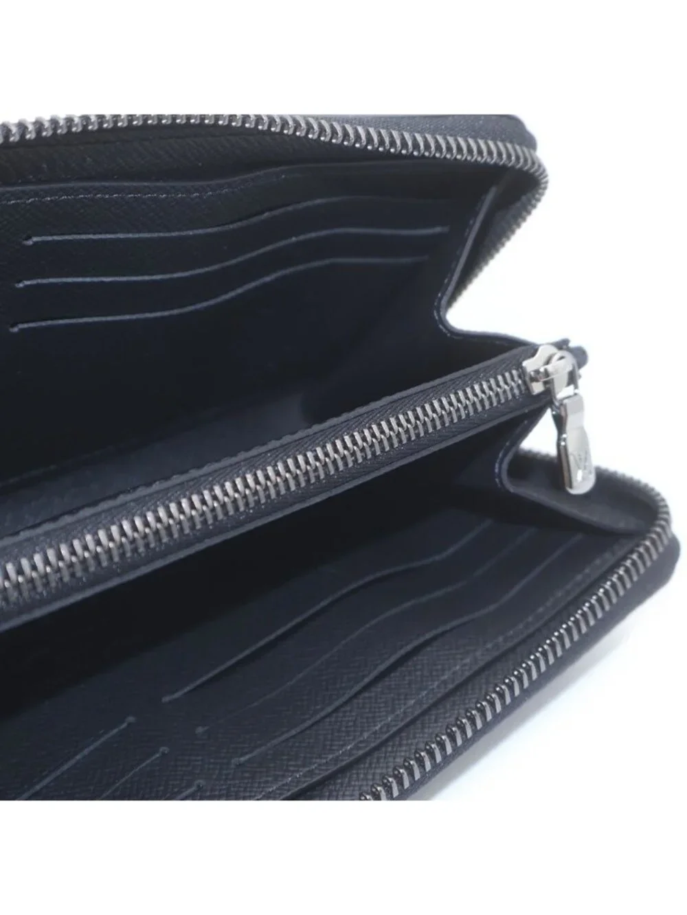 Louis Vuitton Monogram Eclipse Zippy Wallet Horizontal Black Leather
